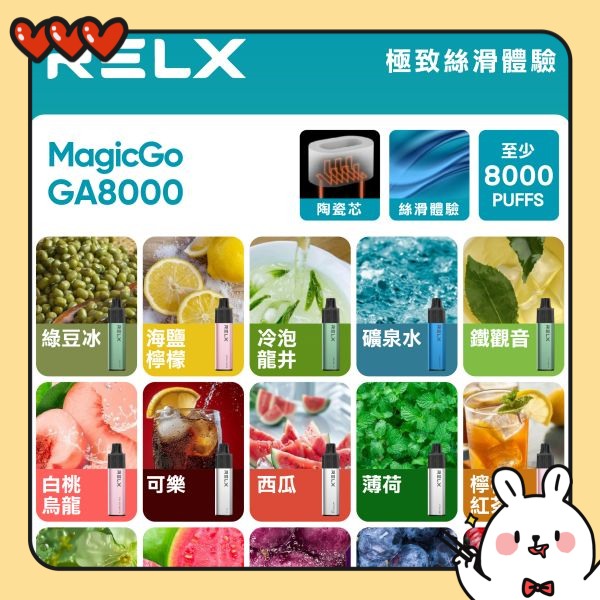 RELX拋棄式 RELX GA 8000